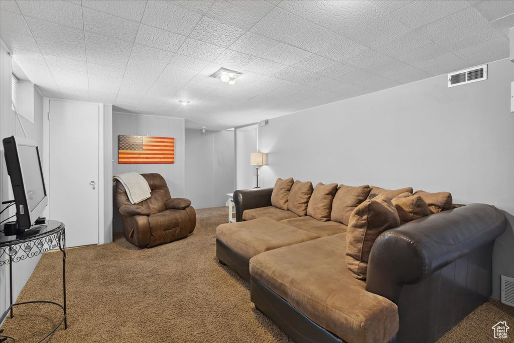View of carpeted living room