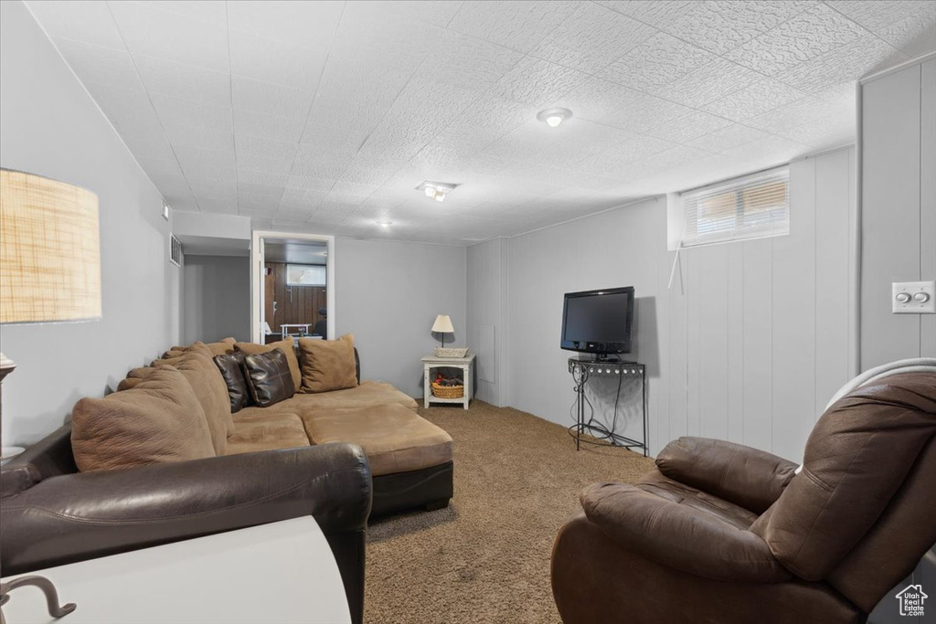 Living room with carpet