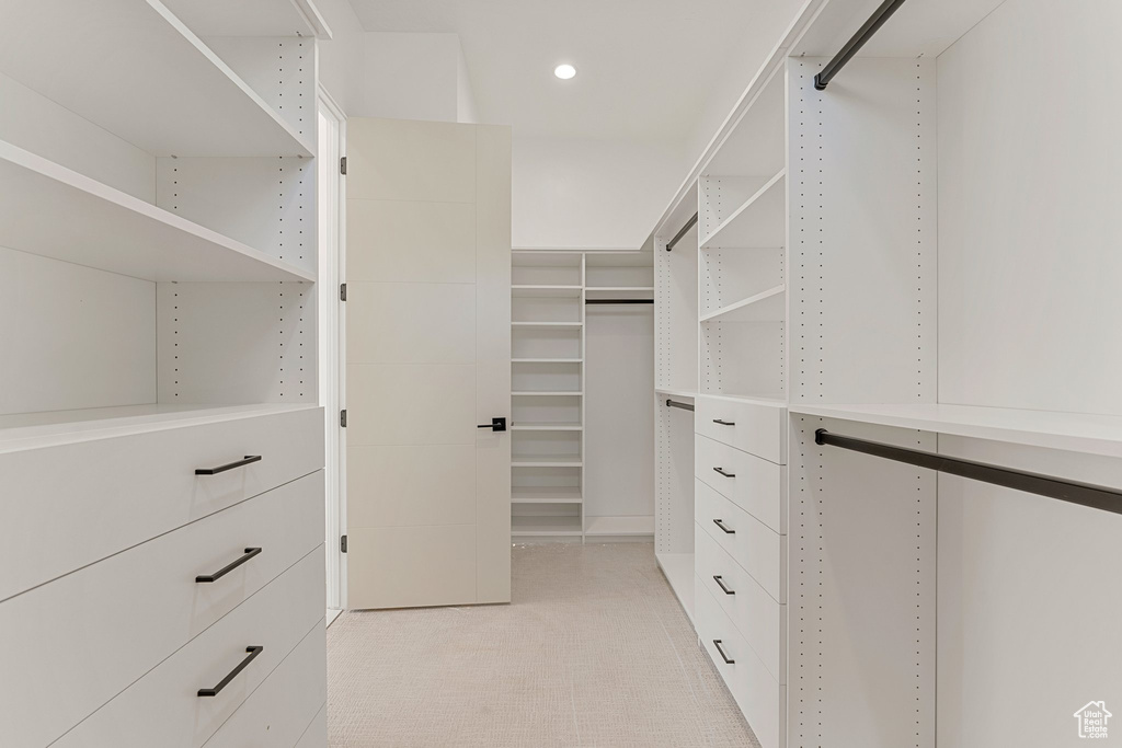 View of walk in closet