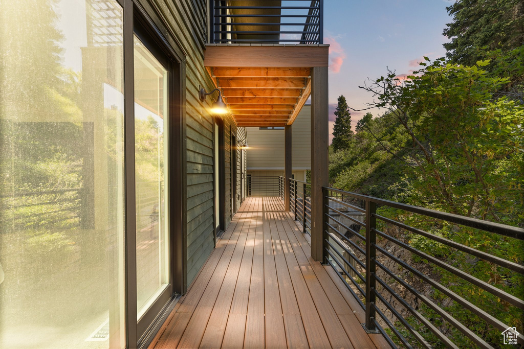 View of wooden terrace
