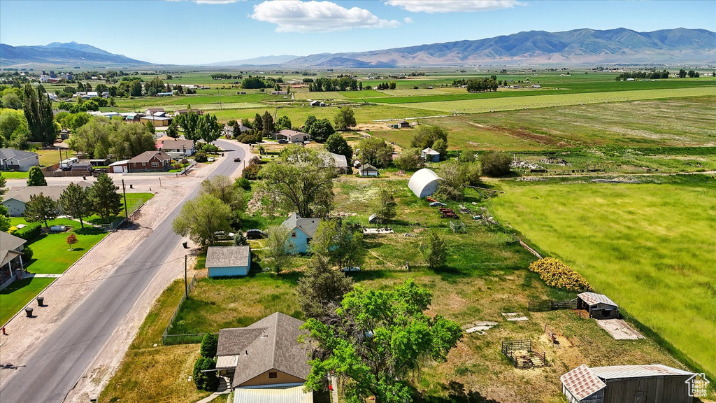 View of rural area with a mountainous background