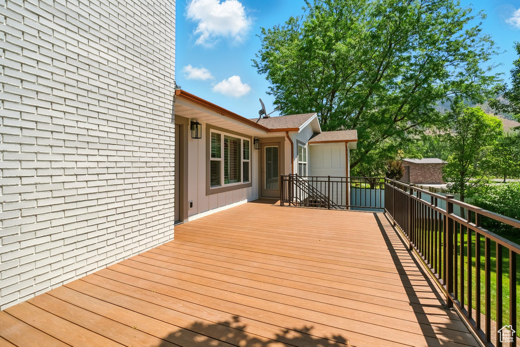 View of wooden deck