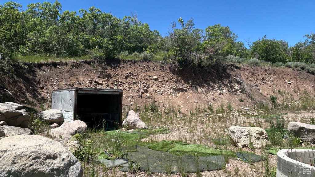 Entry to storm shelter
