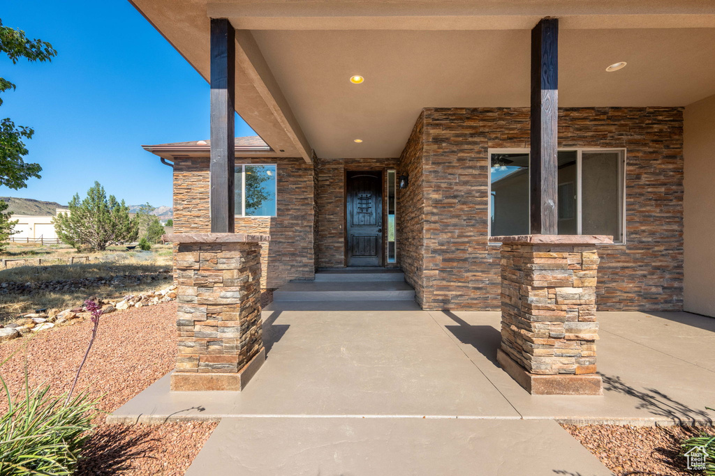 View of exterior entry