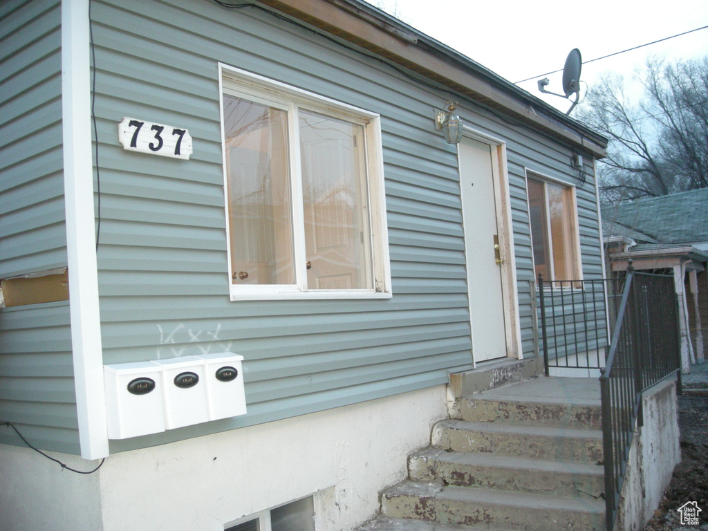 View of exterior entry