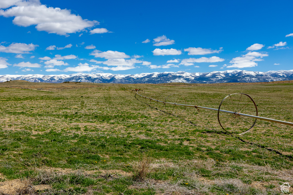 Mountain view with rural landscape