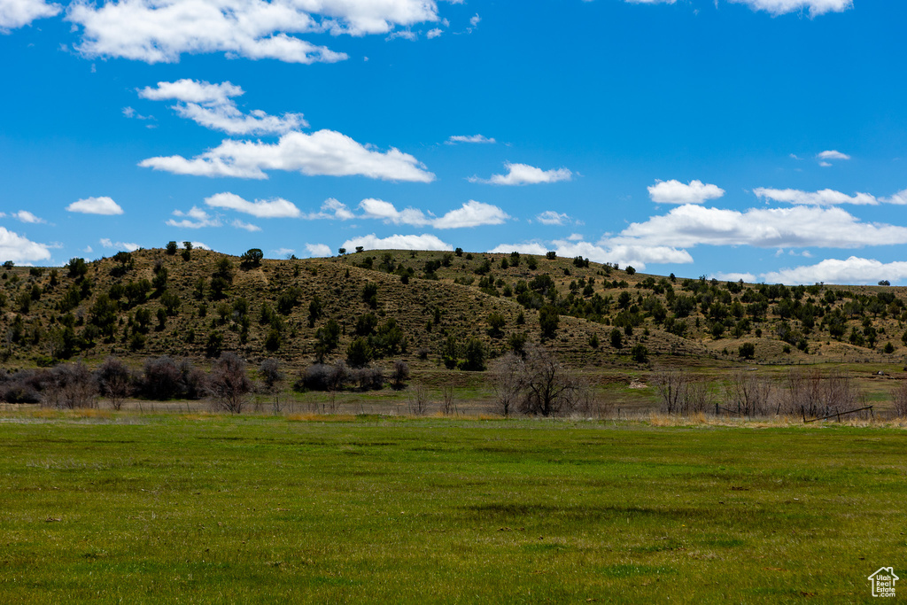 Mountain view with rural landscape
