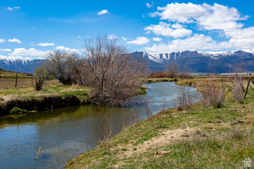 Water view with mountains