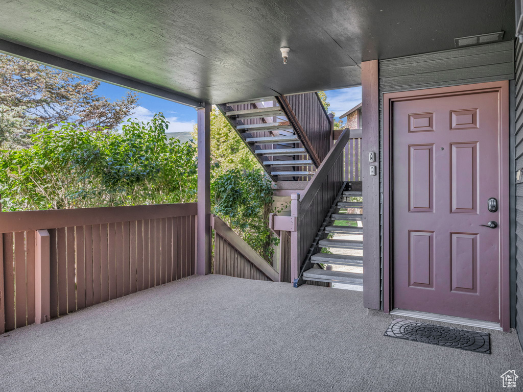 View of exterior entry