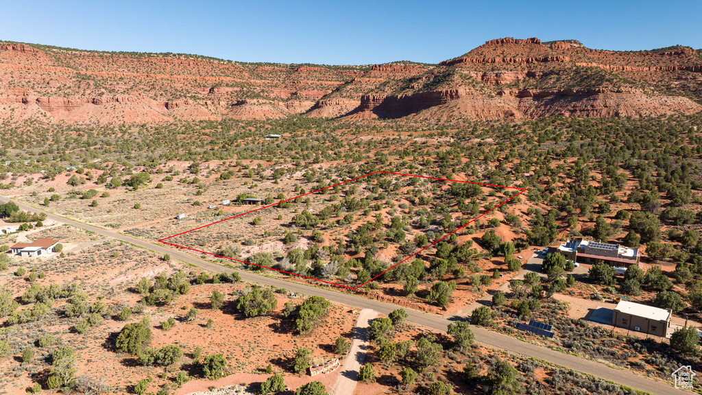 View of mountain background featuring a desert landscape and rural landscape