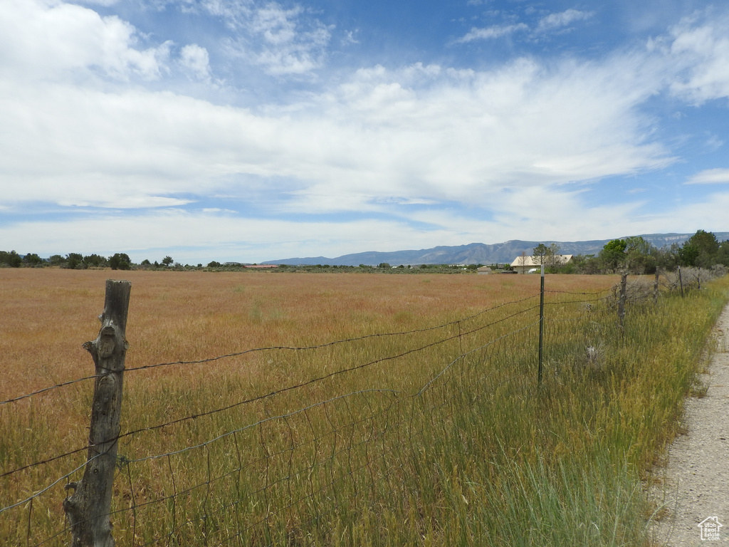 View of yard featuring a view of countryside