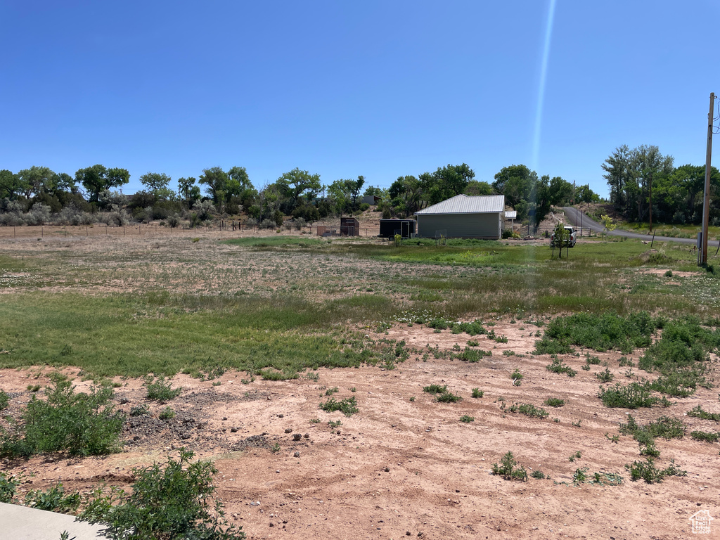 View of yard featuring a view of countryside