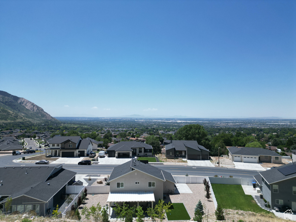 Aerial view of residential area