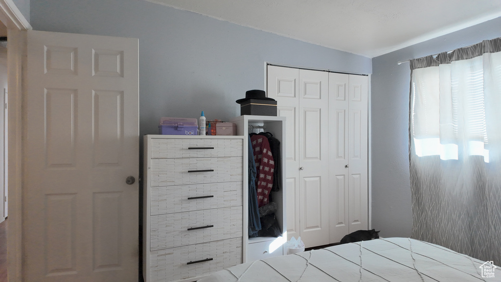 Bedroom featuring a closet