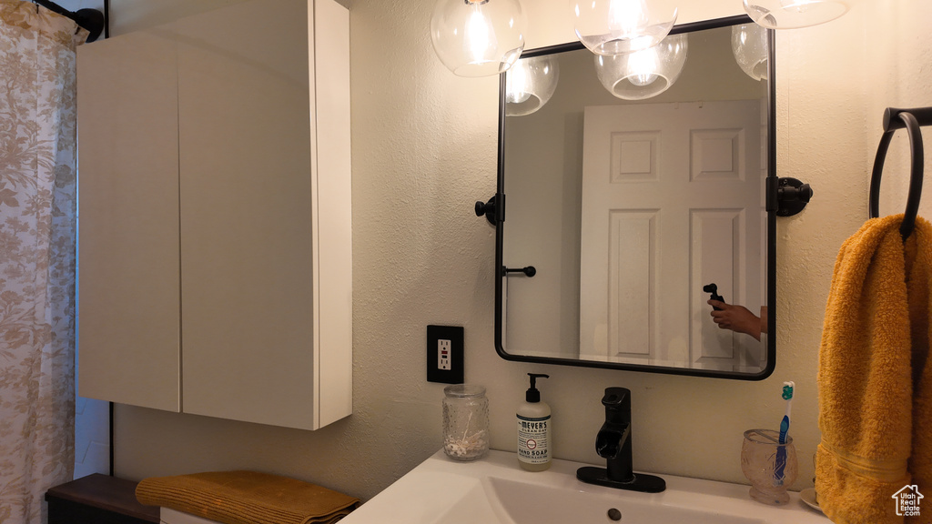 Bathroom featuring vanity