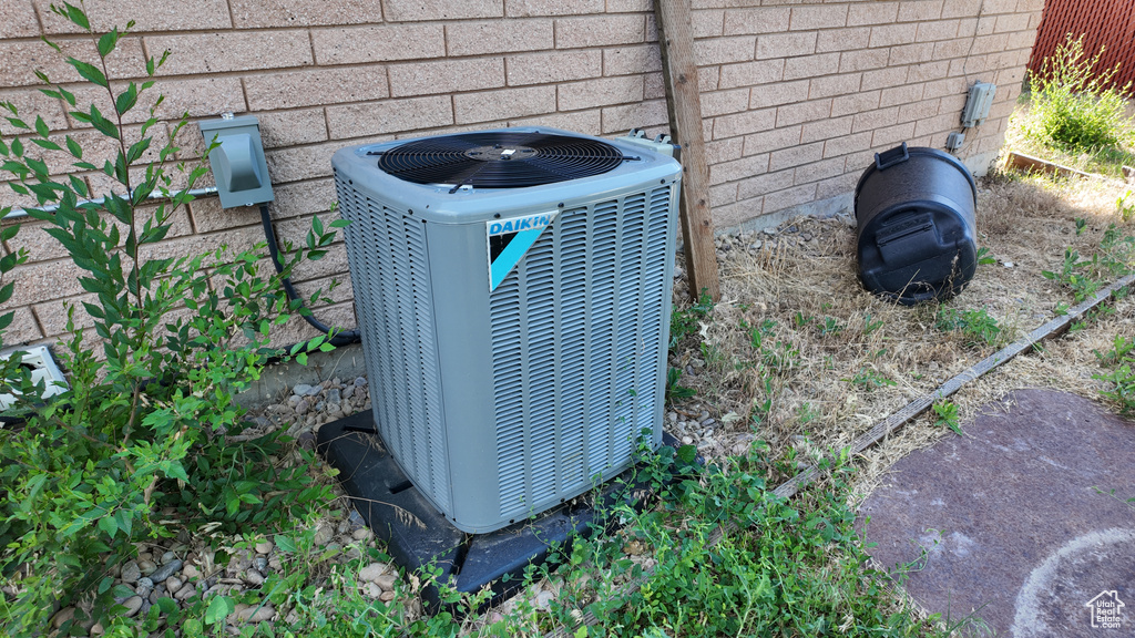 Exterior view of a central AC unit