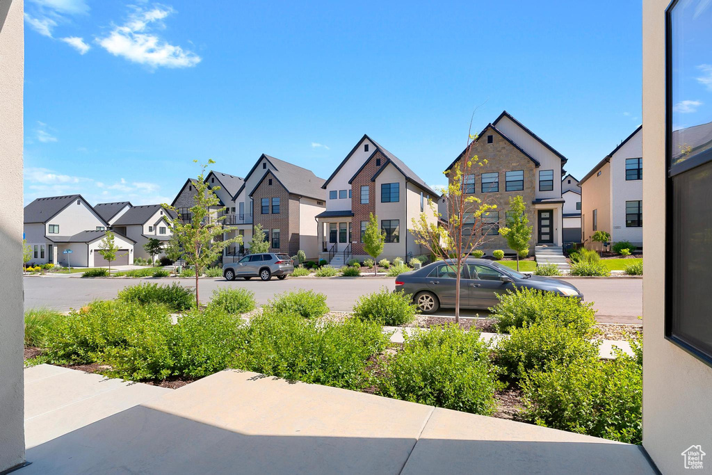 View of yard featuring a residential view
