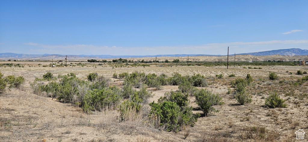 Mountain view with rural landscape