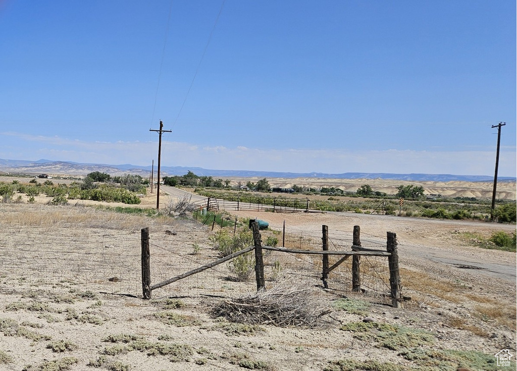 View of yard featuring a view of countryside