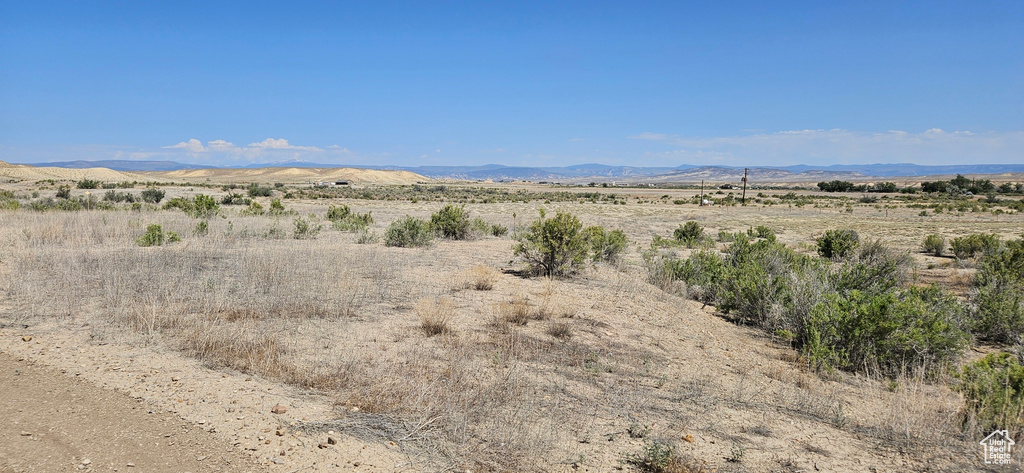 View of mountain background with rural landscape