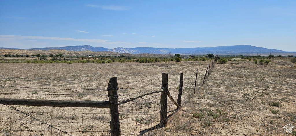 View of mountain background with rural landscape