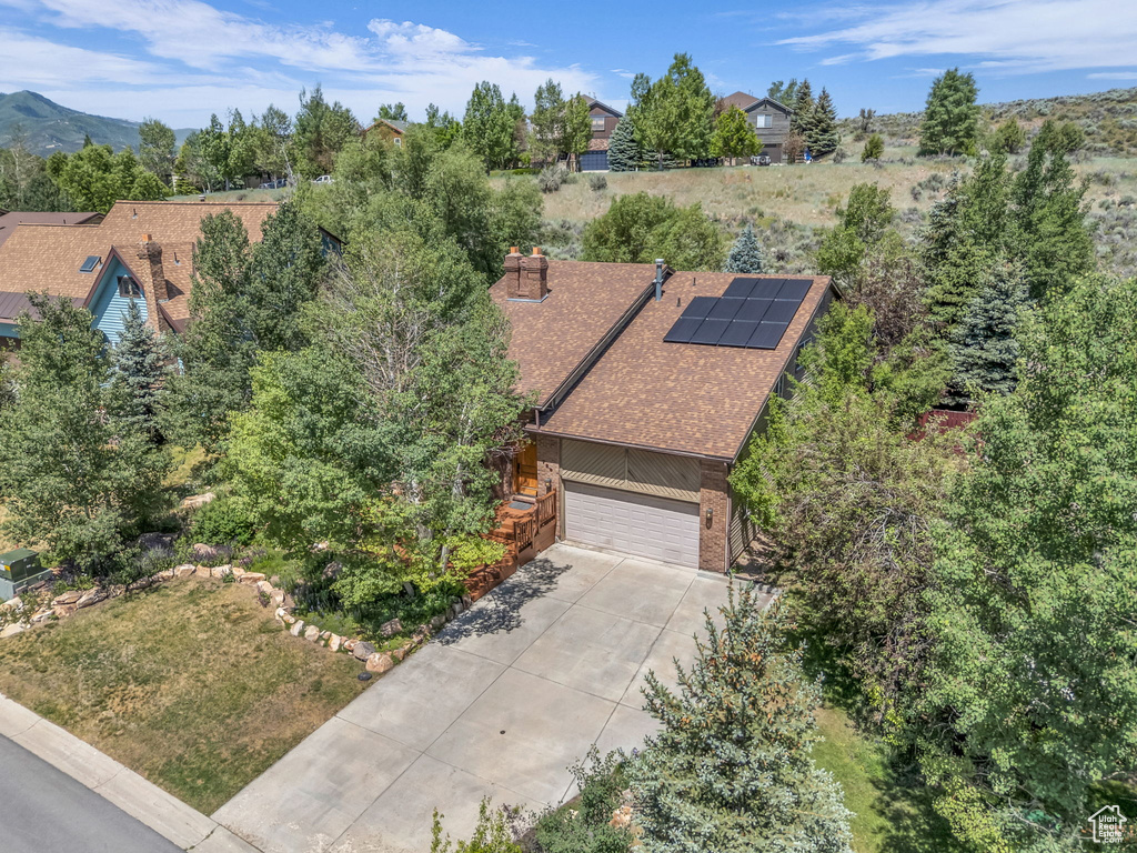View from above of property
