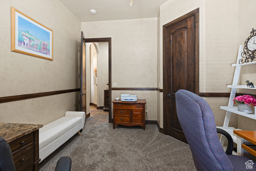 View of carpeted office