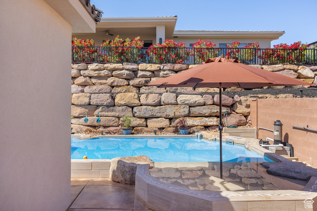 View of pool