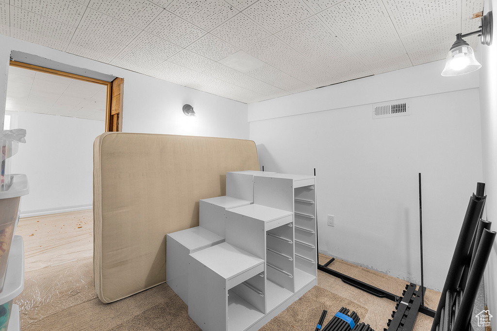 View of finished below grade area