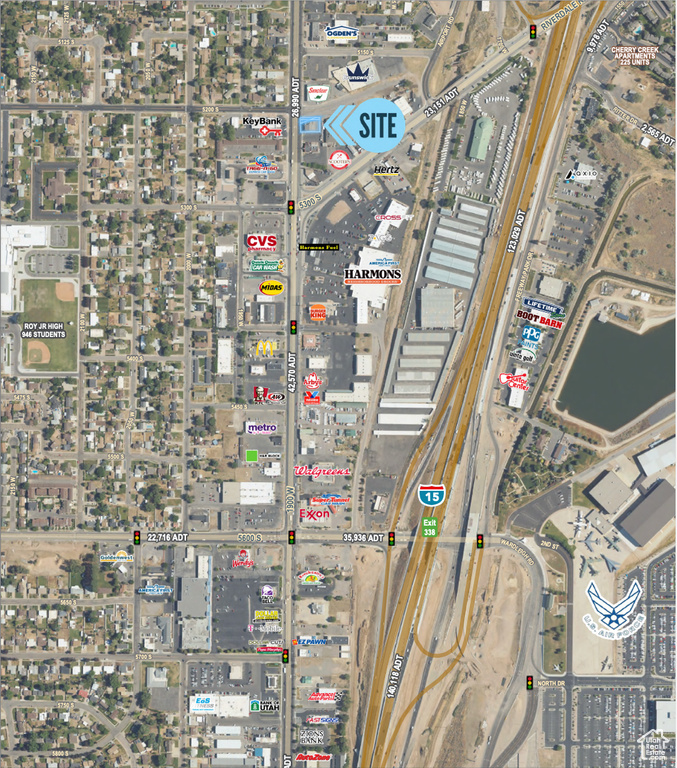 Aerial overview of property's location