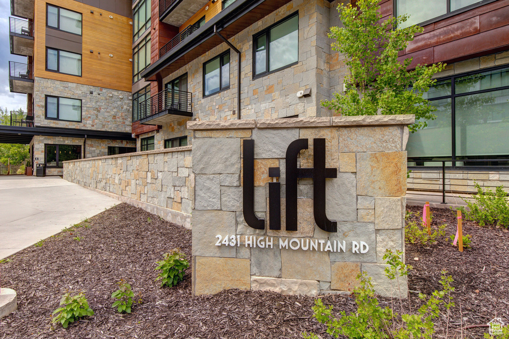 View of community sign