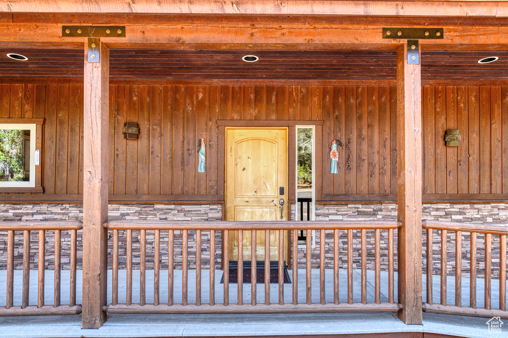 View of exterior entry