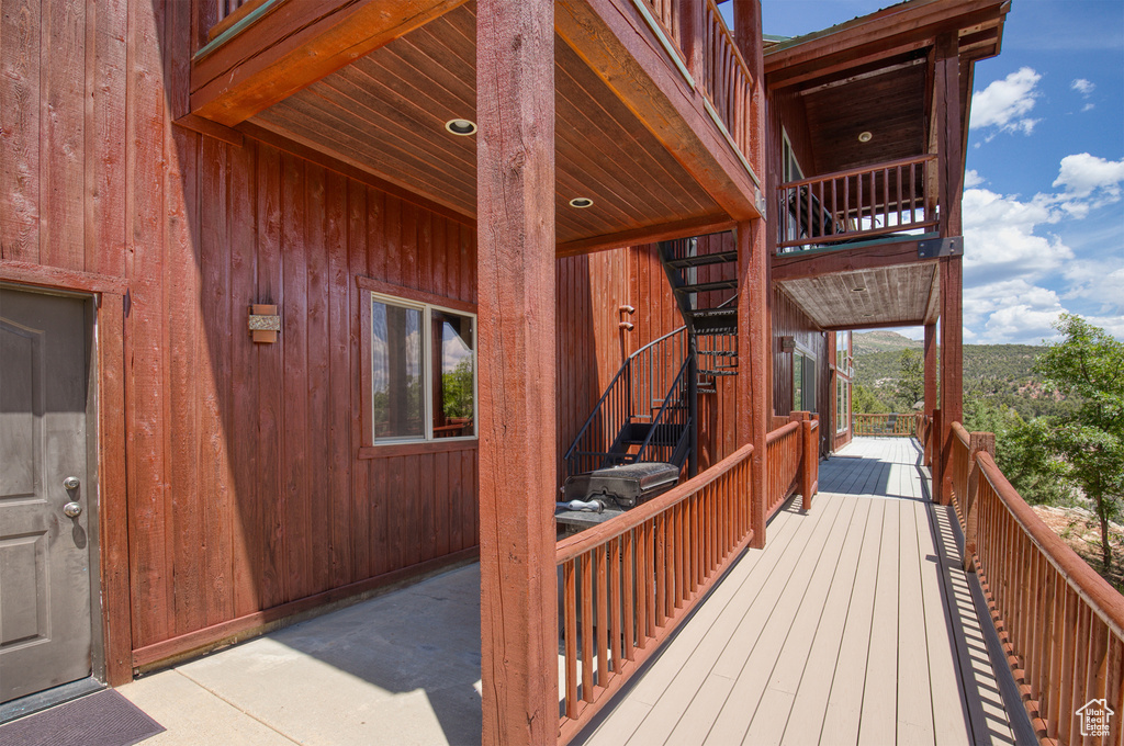 Deck with stairway