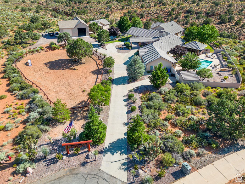 View from above of property