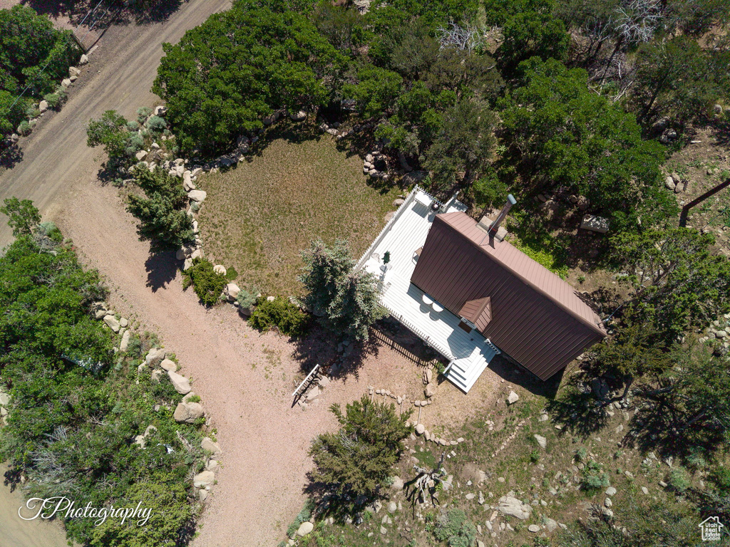 View from above of property