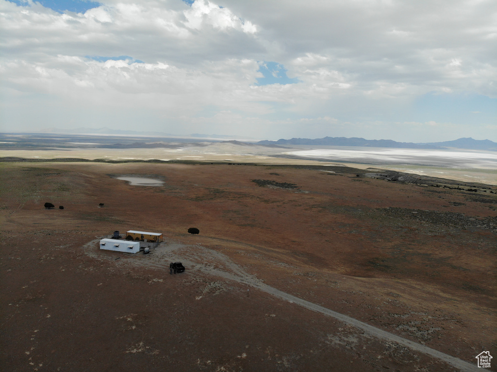 Bird's eye view of a mountain backdrop