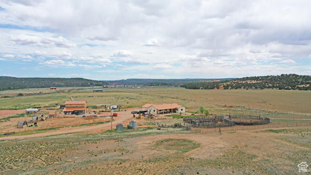 Mountain view with rural landscape