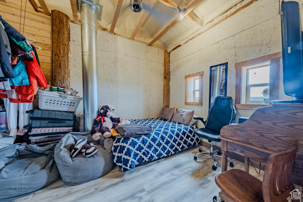 Bedroom featuring wood finished floors