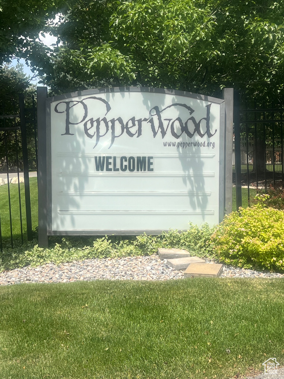 View of community sign