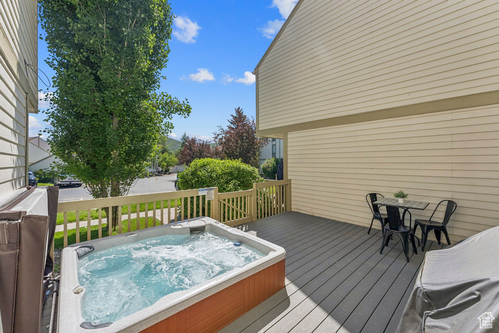 View of wooden deck
