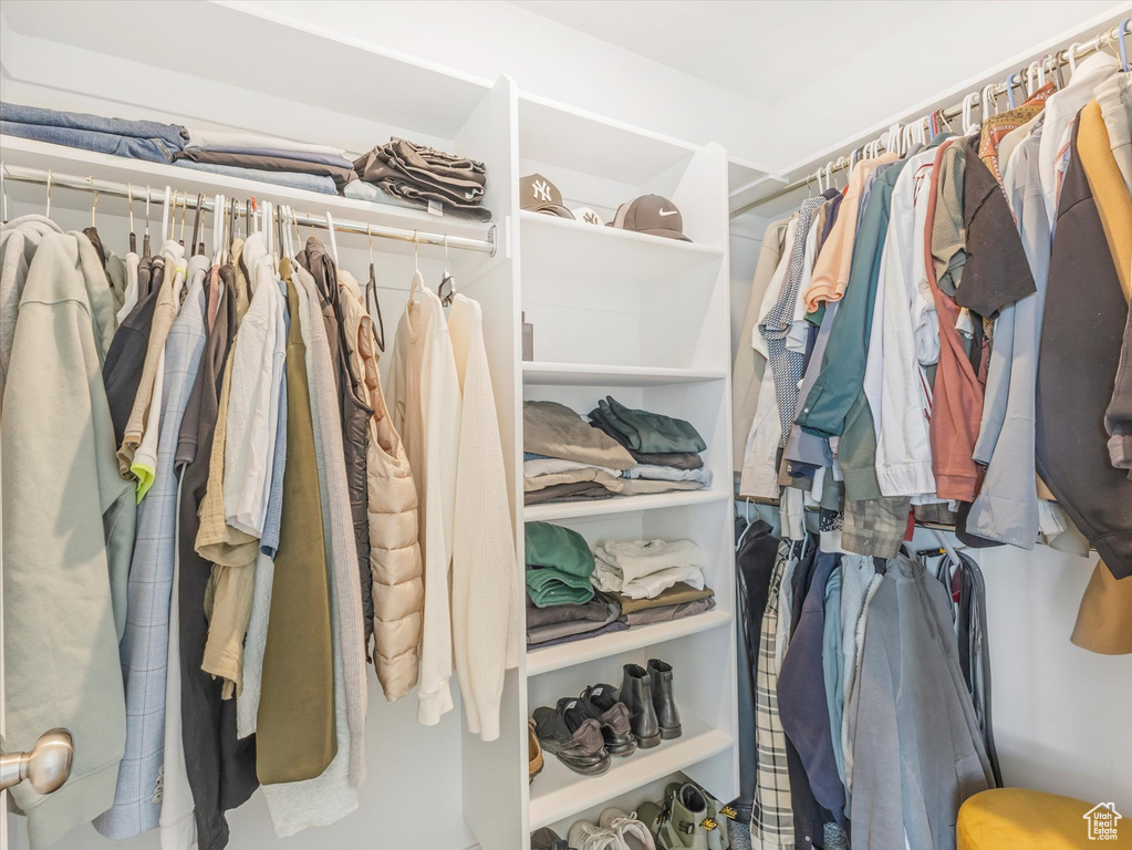 View of spacious closet