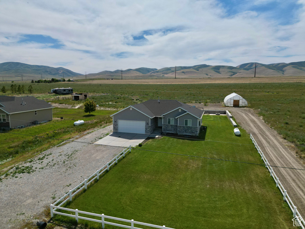 View of rural area with mountains