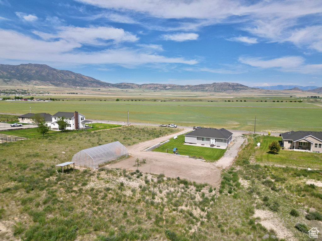 Mountain view with rural landscape and a pastoral area