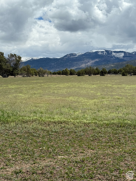 View of mountain background with rural landscape