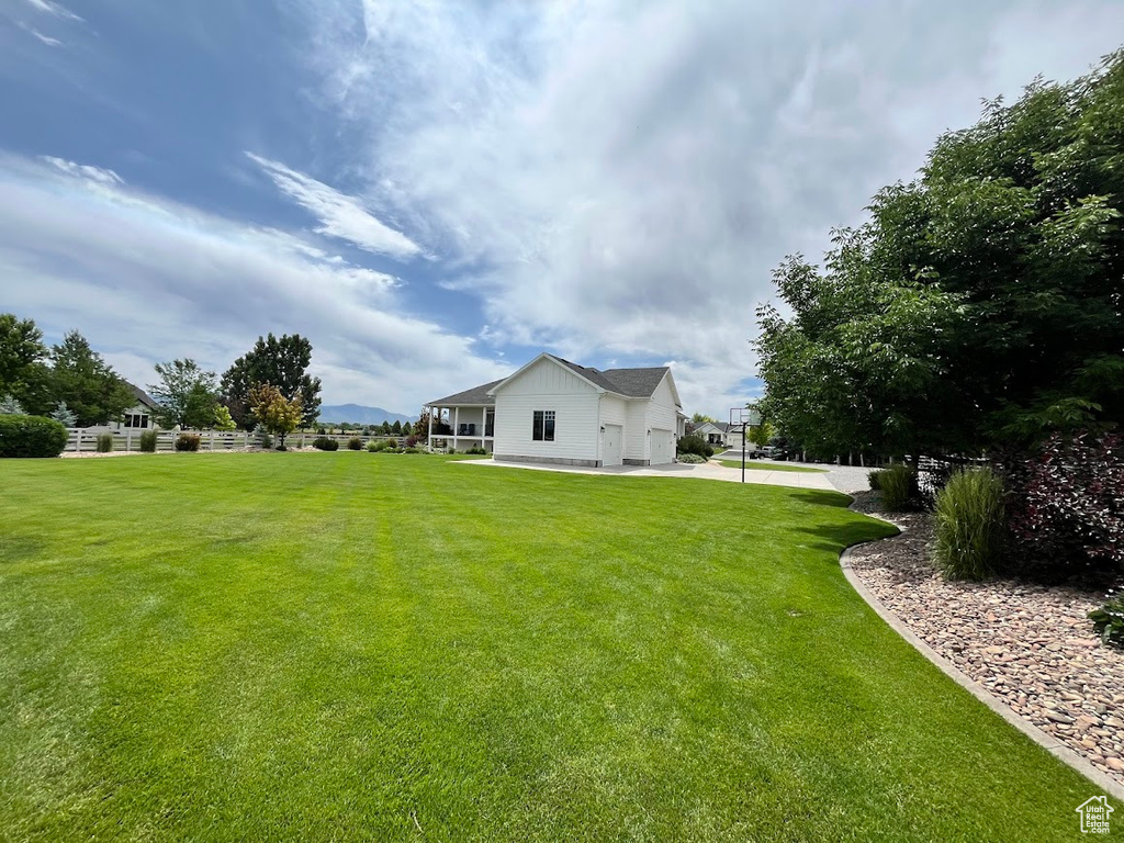 View of grassy yard