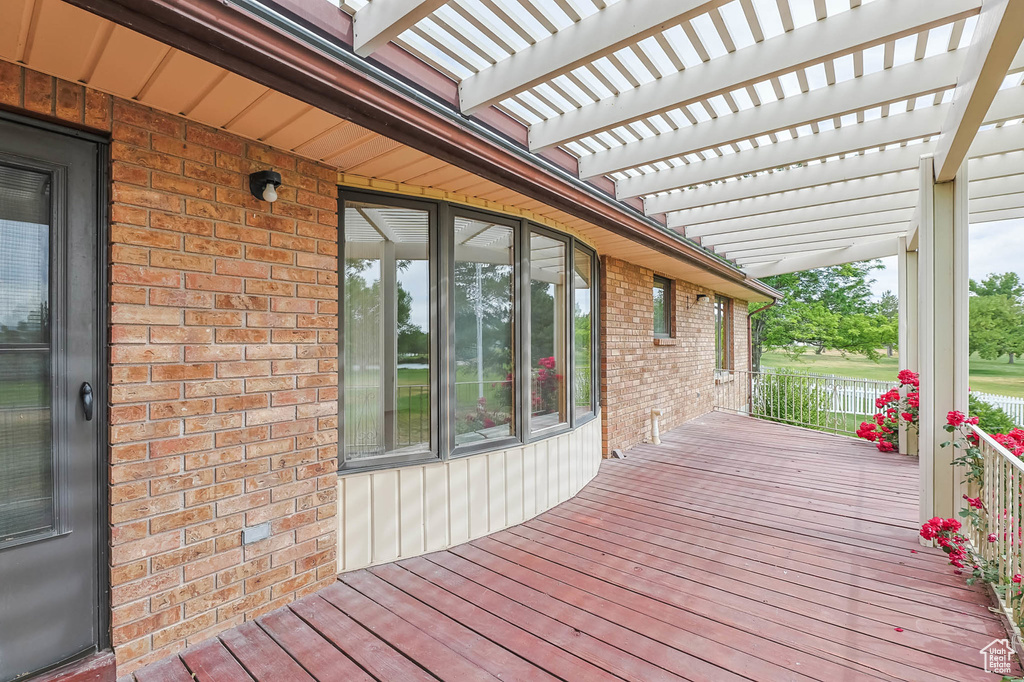 Deck with a pergola
