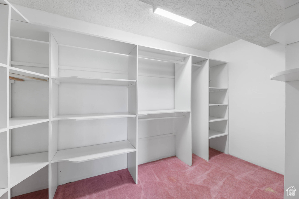 Walk in closet featuring carpet flooring