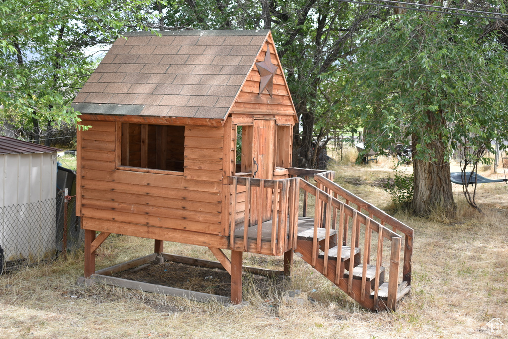 View of outbuilding