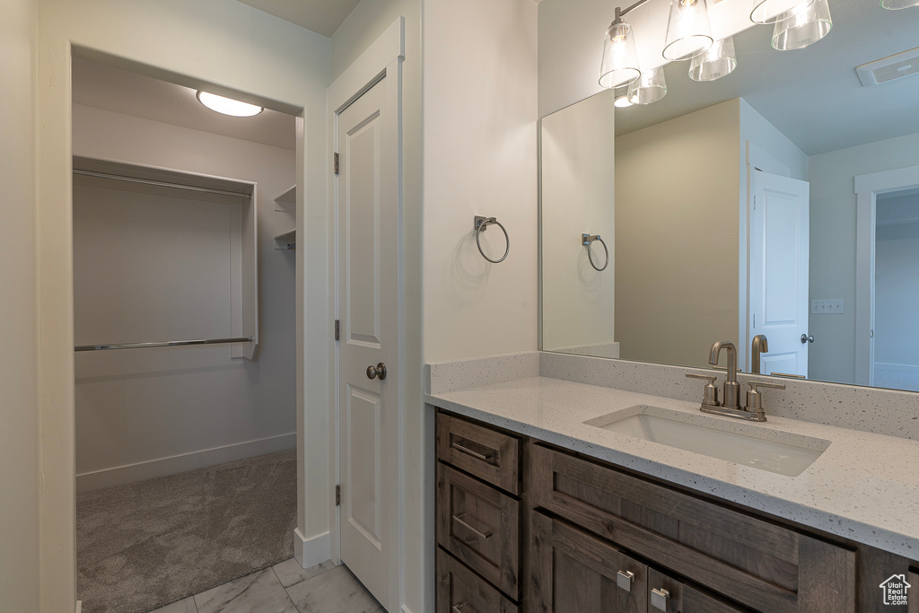 Bathroom featuring vanity