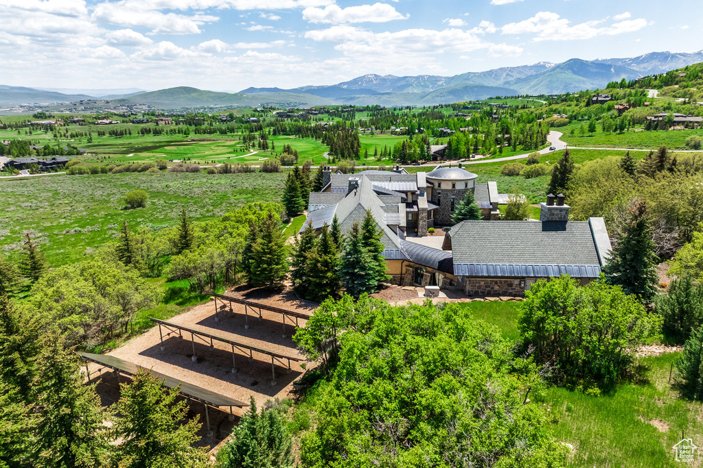 View of rural area with a mountain backdrop